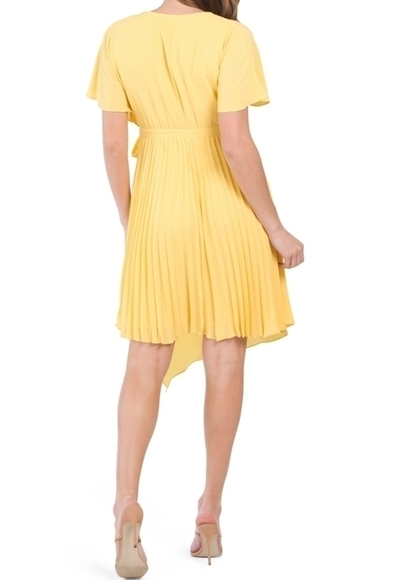 maggy London Side Pleated Bodice Overlap Dress - Picture 3 of 5